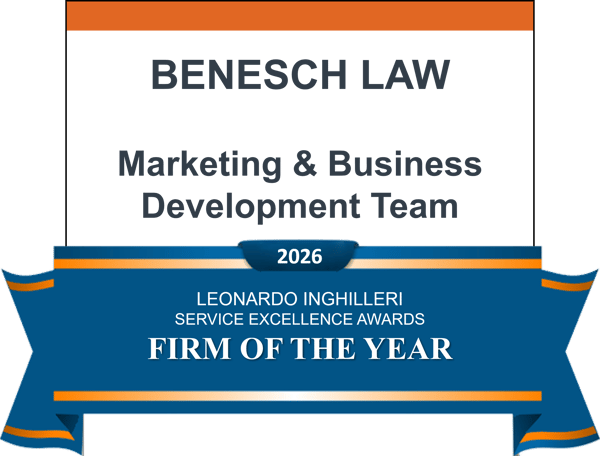 2026 firm of the year banner for Benesch Law 2026 firm of the year banner for Benesch Law