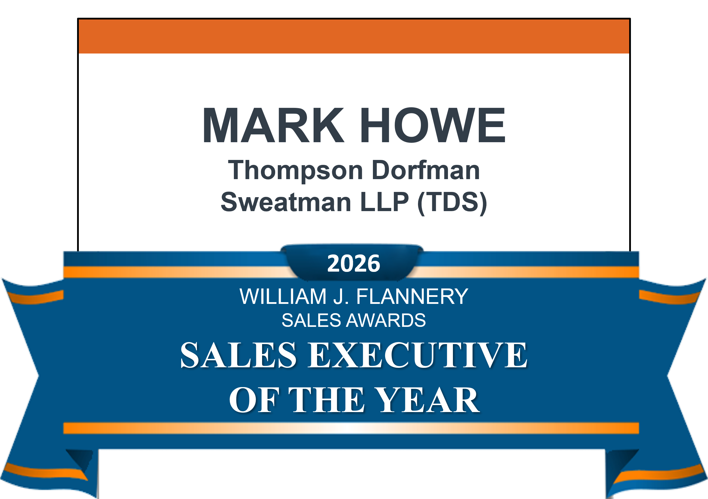 2026 sales executive  of the year for Mark Howe